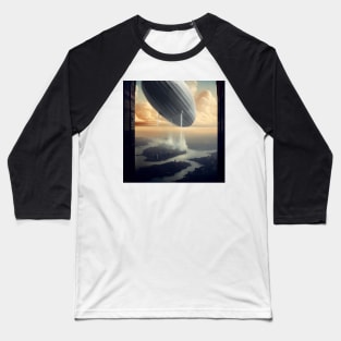 Surreal Dreamscapes - Zeppelin Baseball T-Shirt